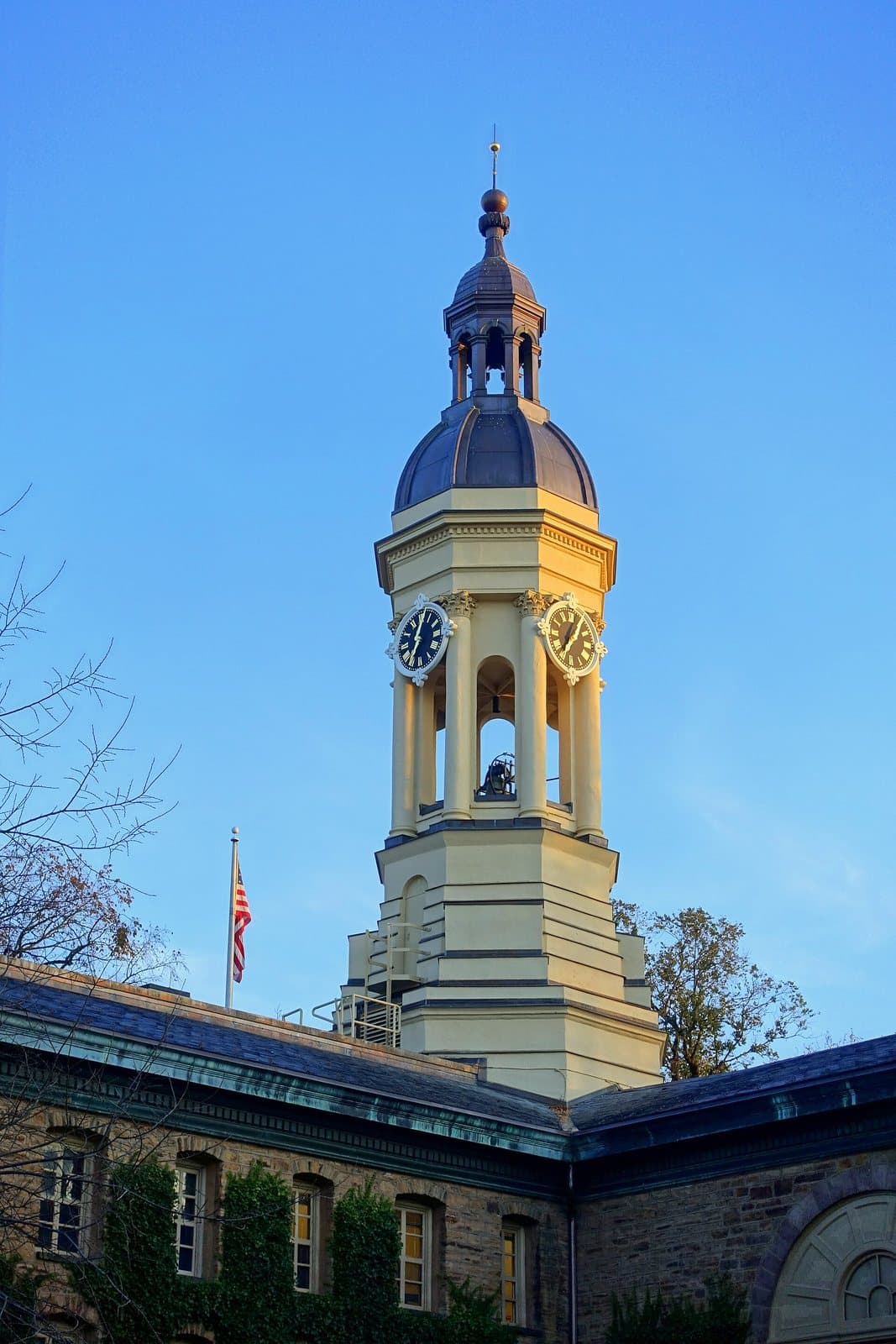 Nassau Hall, the brownstone at the center of the Princeton campus